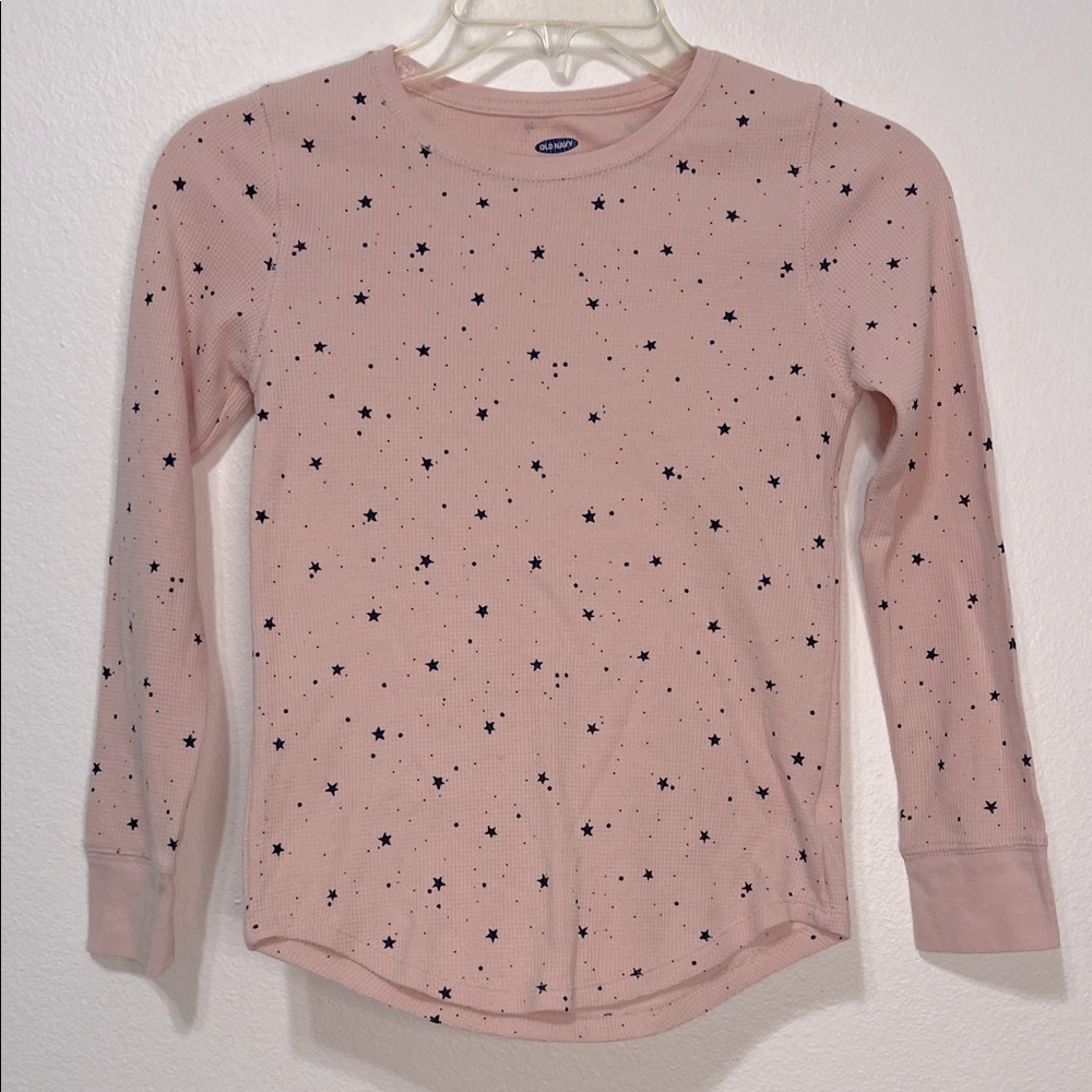 Old Navy Blush Starry Kids Long Sleeve Tee Size 10 Free with $15 Purchase